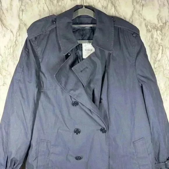 DSCP Defender Collection Navy Blue Military Trench Coat Removable Liner Size 40R - Picture 2 of 6